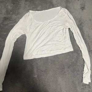 White cropped long sleeve